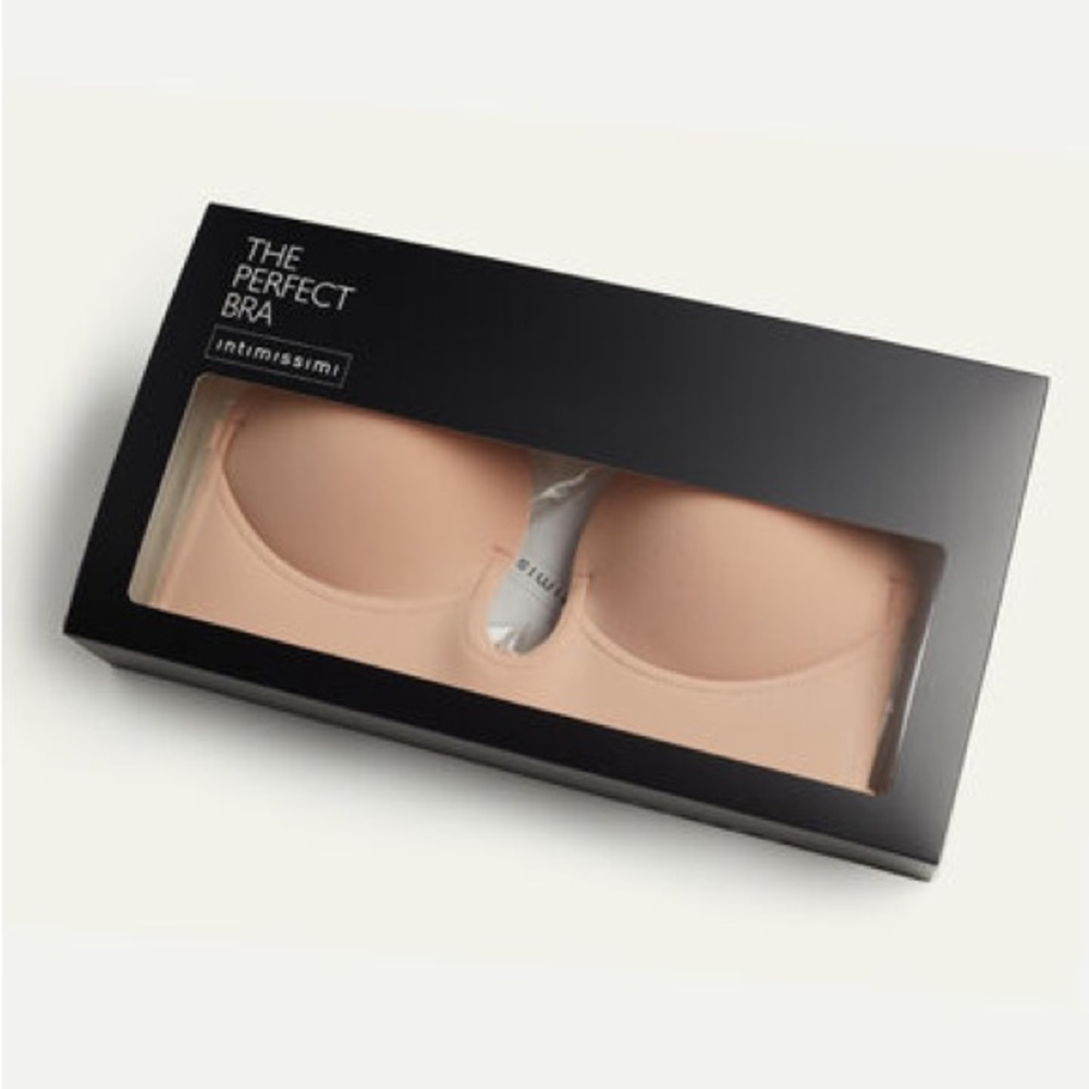 Intimissimi Stick-On Bandeau Plunge Bra with Graduated Cups | Size 34